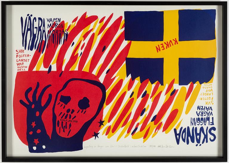 Carl Johan De Geer, silkscreen in colours, signed 70/190.