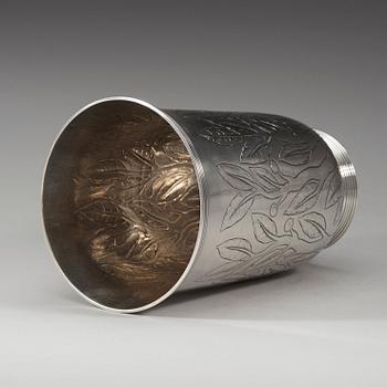 A W.A Bolin silver vase, Stockholm 1936.