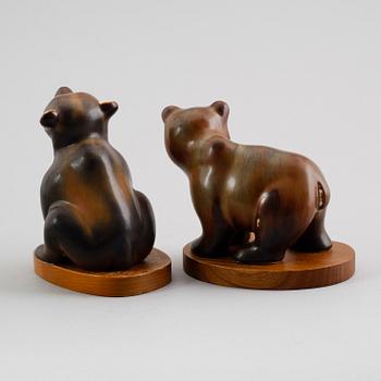 FIGURER, 2 st, Stengods, Gunnar Nylund, Rörstrand.