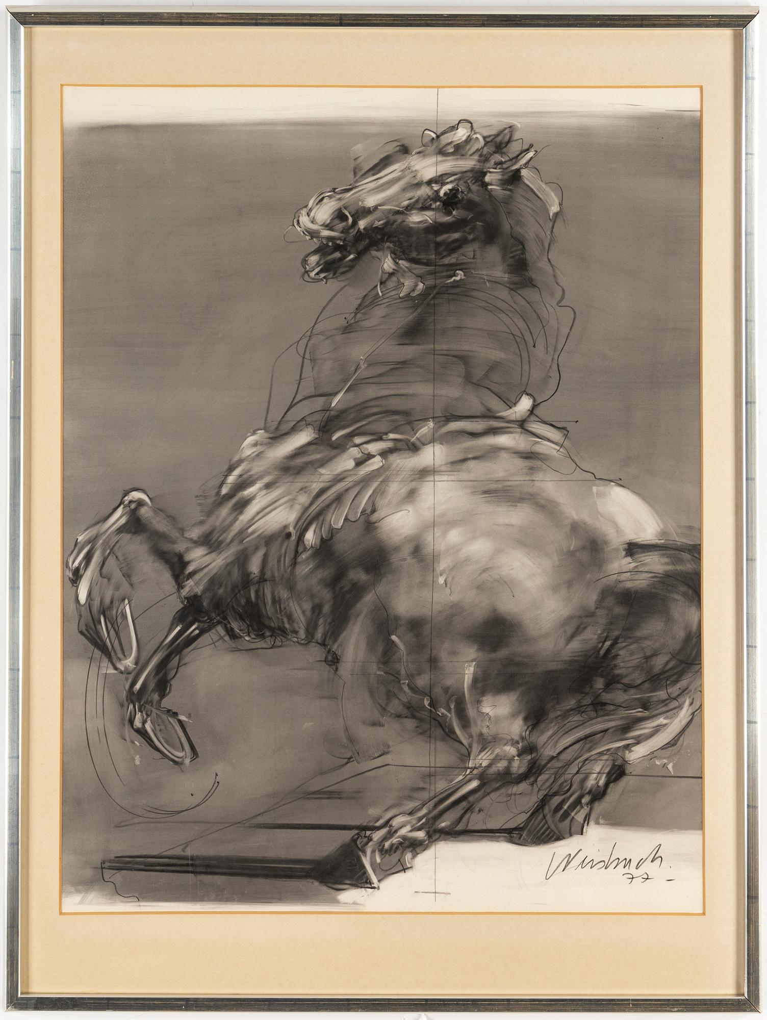 CLAUDE WEISBUCH, mixed media signed and dated -77.