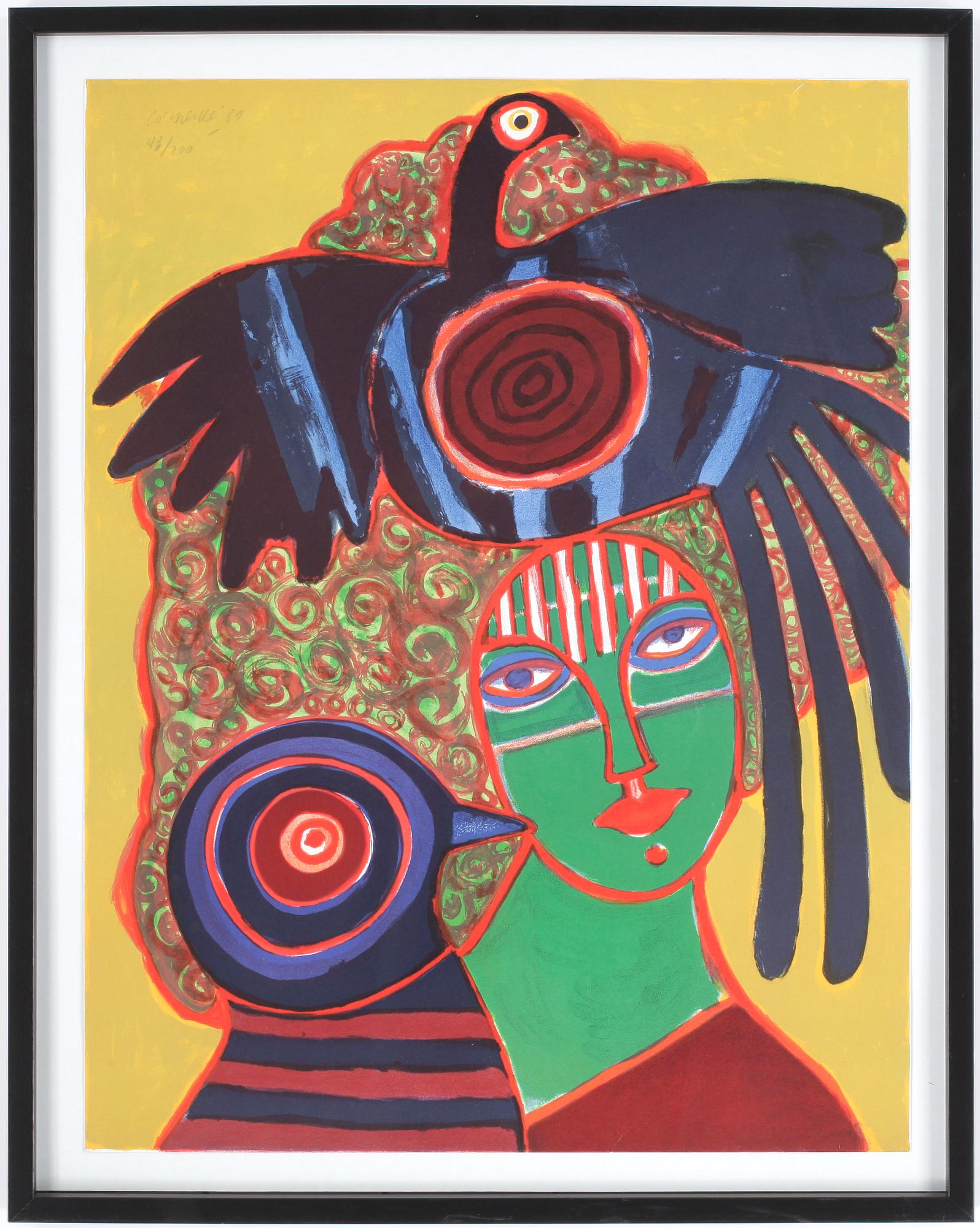 BEVERLOO CORNEILLE, färglitografi, signerad och numrerad 43/200. Daterad 89.