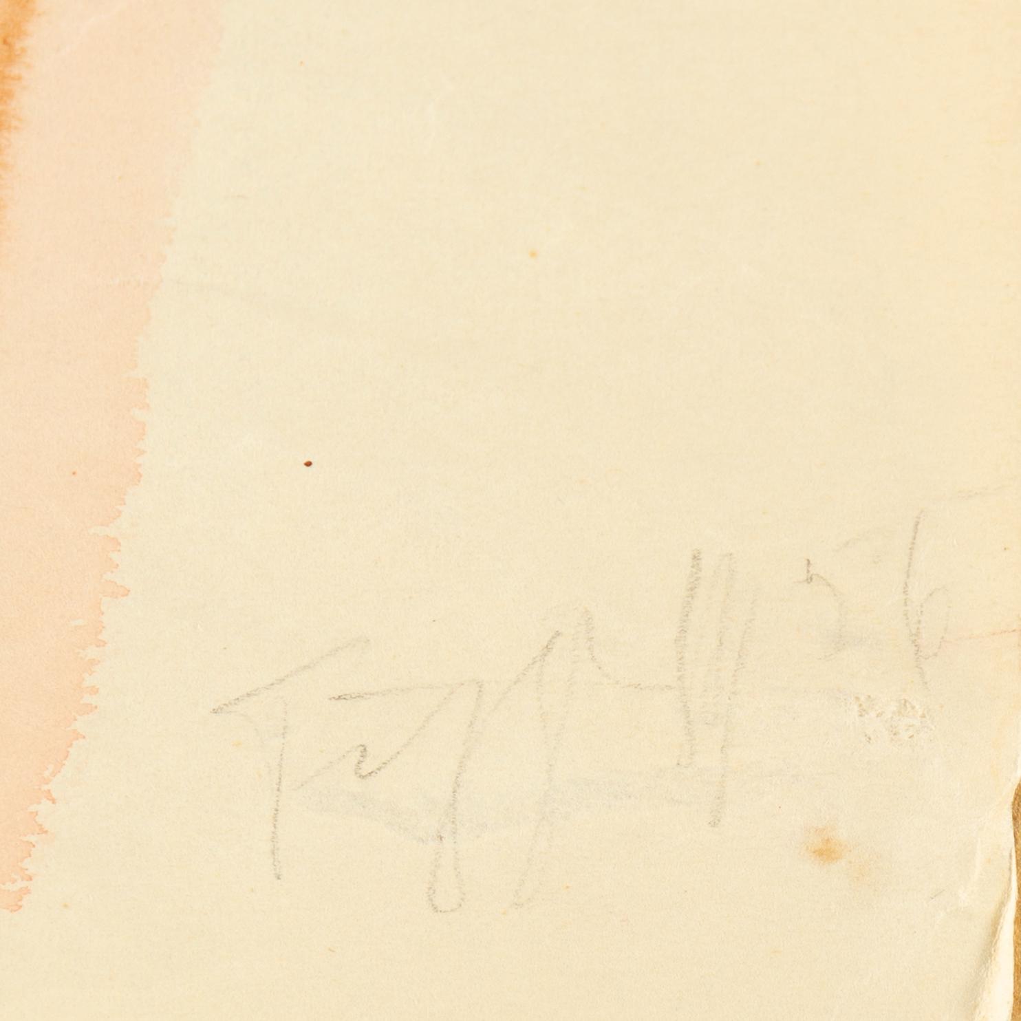 EDDIE FIGGE, watercolour on paper, signed Figge and dated -56.