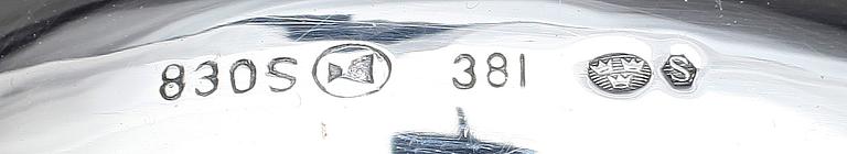 LJUSSTAKAR, 3 par, silver, bl a Ceson, Göteborg 1953.