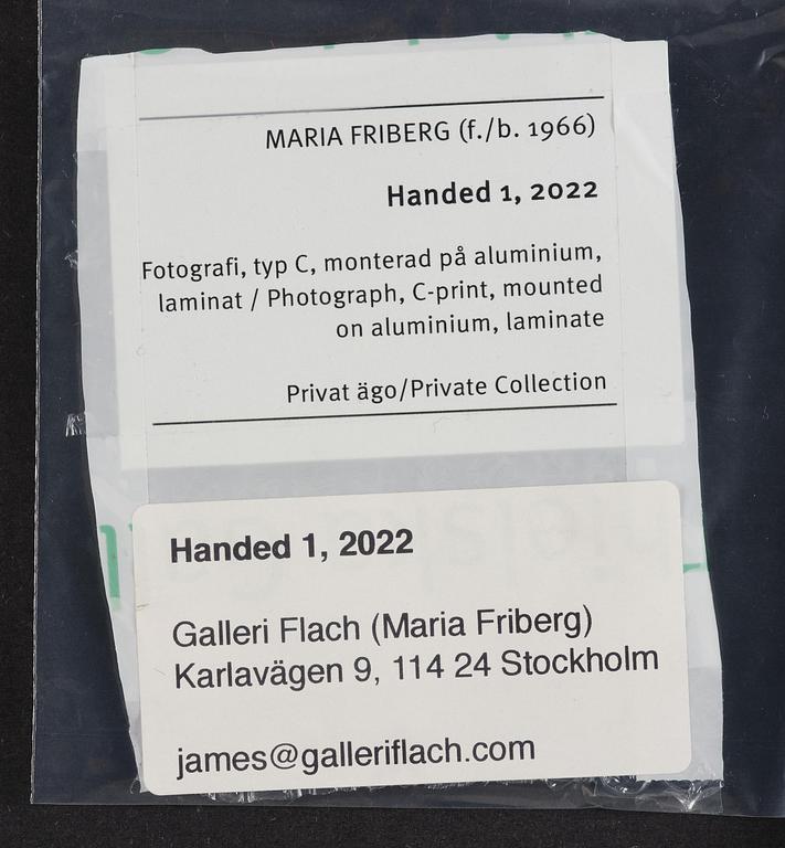 Maria Friberg, "Handed 1", 2022.