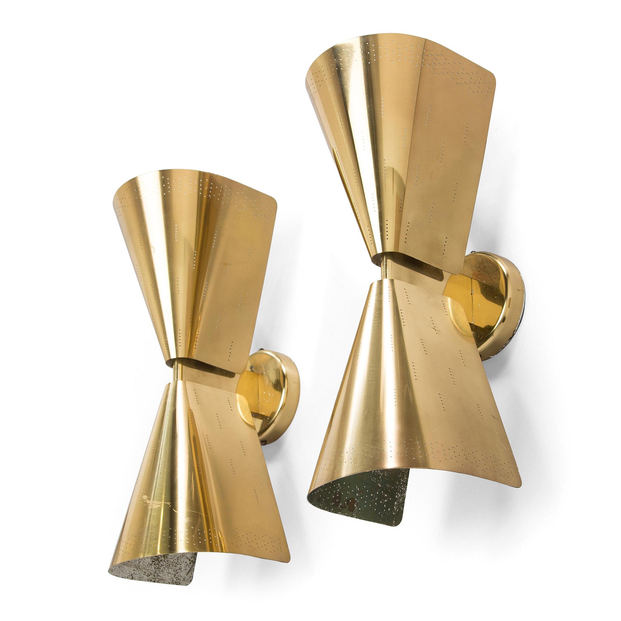 Paavo Tynell, a pair of  mid-20th century  wall lights for Taito. Made to order.