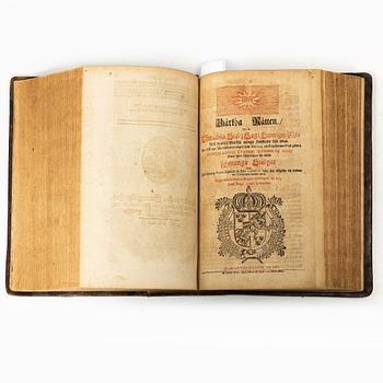 A Swedish law book from 1666 with the rare Björkö map.