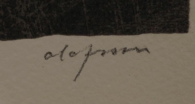 PIERRE OLOFSSON, färglitografi, sign o numr 4/100. Utförd 1992.