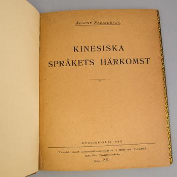 A set of five books by August Strindberg, original editions.