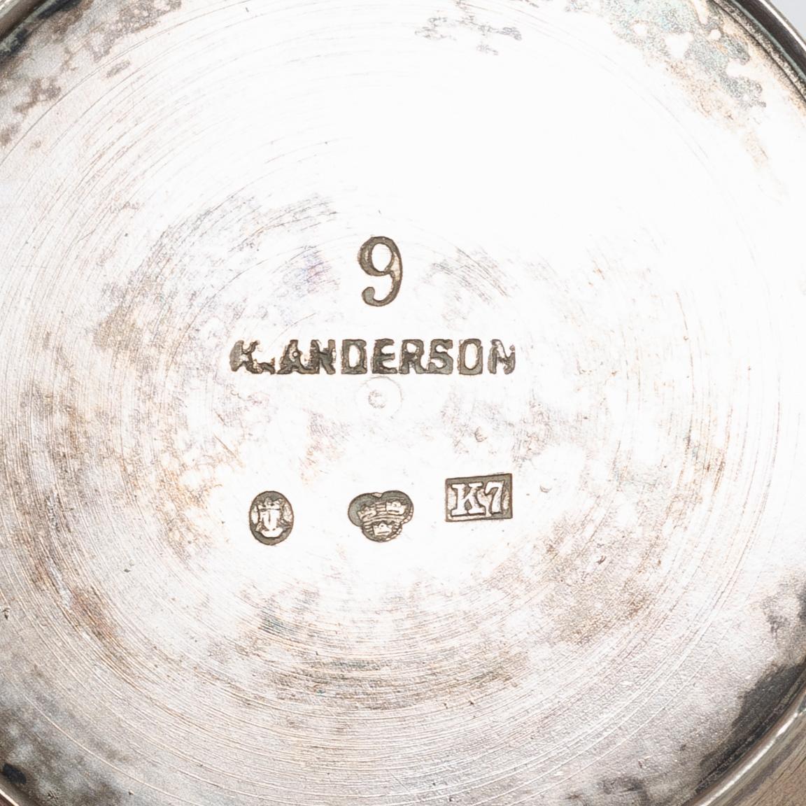 Six Swedish silver cups and trophies, including with mark of K Anderson, Stockholm 1912.