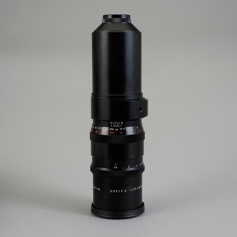 OBJEKTIV, Meyer Optik Görlitz Telemegor 1:5.5/400. Nr 3246905. Tyskland, 1900-talets andra hälft.