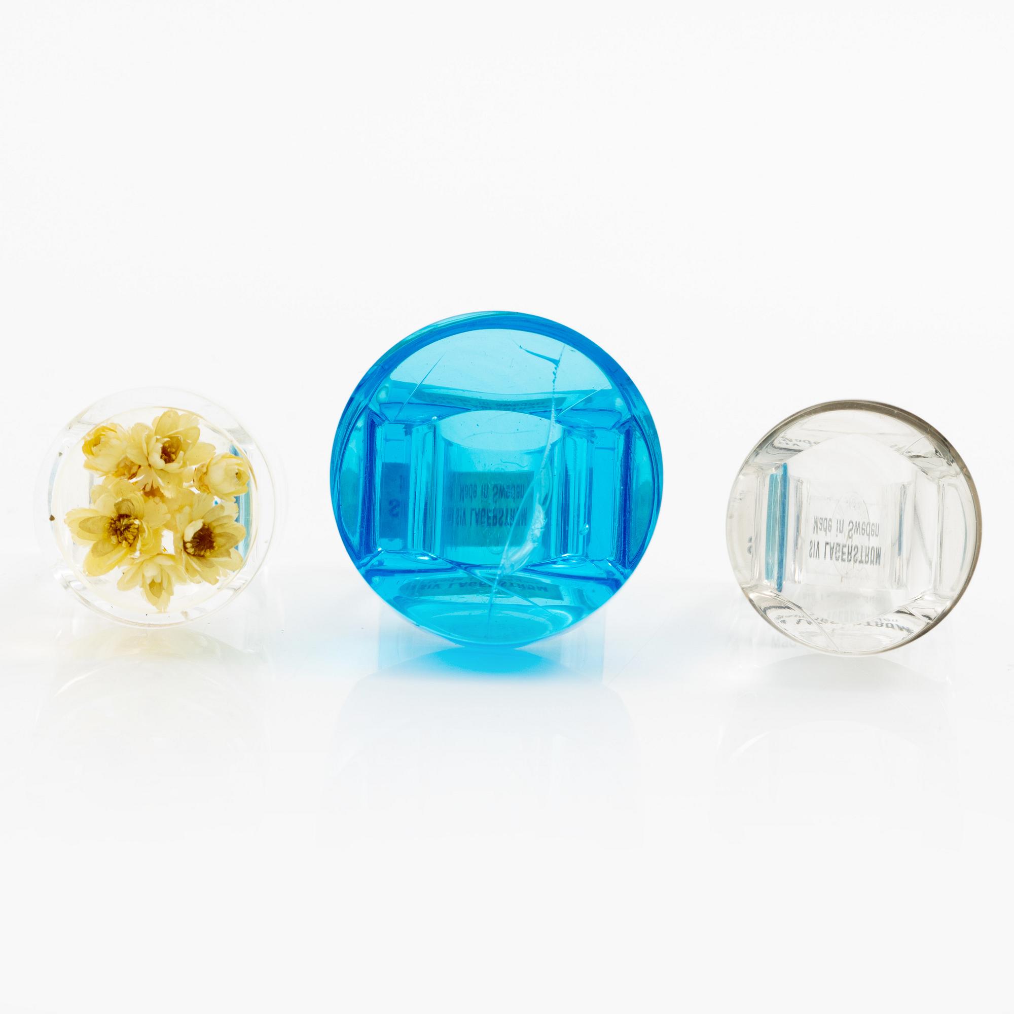 Siv Lagerström, three acrylic rings, 1970s.