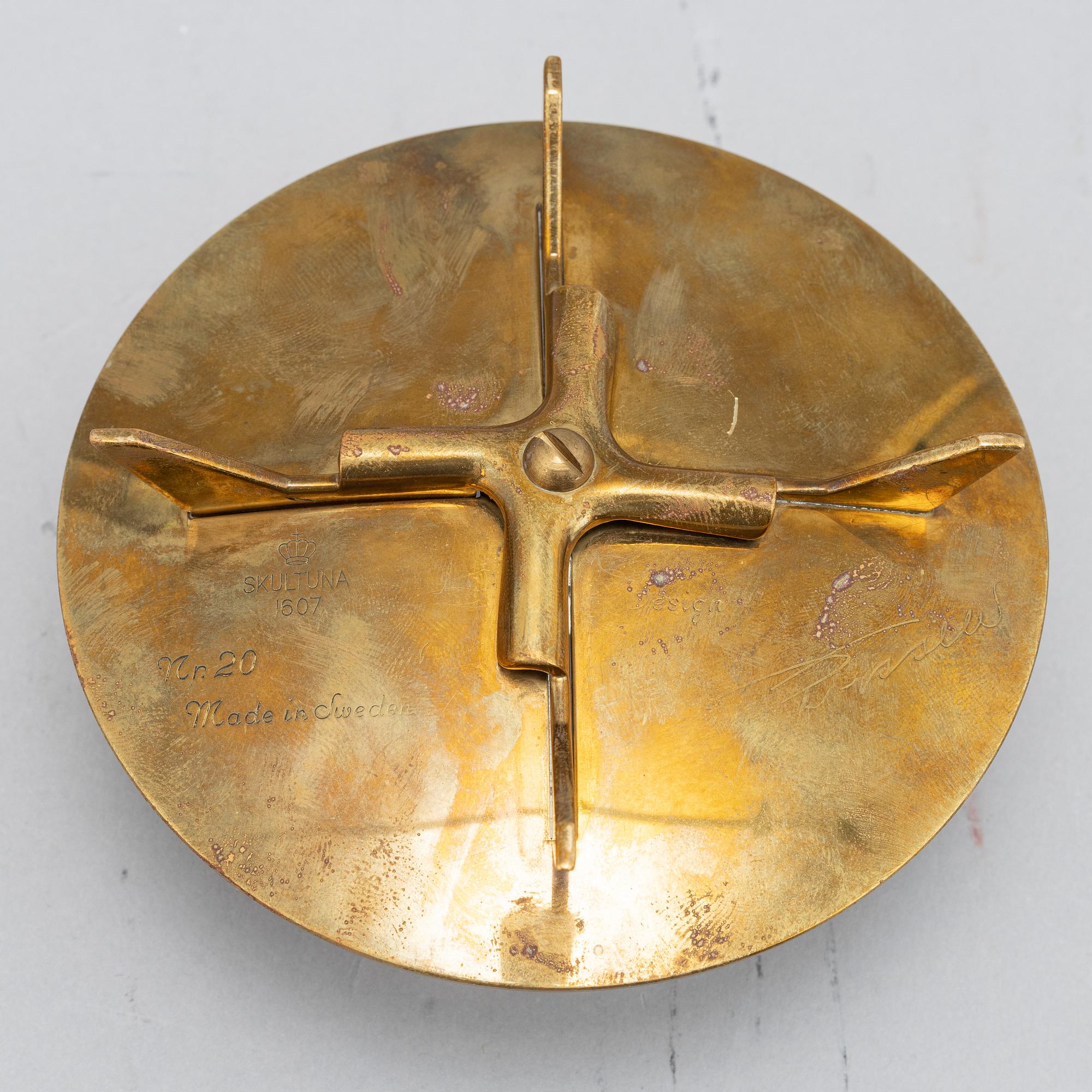 Pierre Forssell, ljusstakar, 5st, "nr 20", Skultuna, 1900-talets andra hälft.