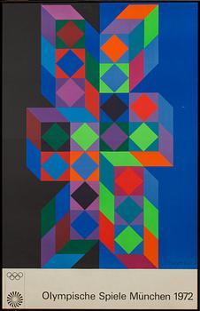 AFFISCHER, 5 st, "Olympische Spiele 1972", bl a Vasarely.