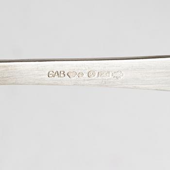 Jacob Ängman, a 102-piece silver flatware set, 'Rosenholm', in a box, GAB, Sweden, 1952-1997-.