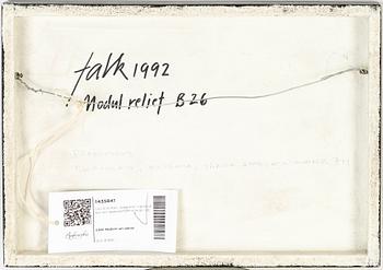 Lars-Erik Falk, relief, signed falk and dated 1999 verso.