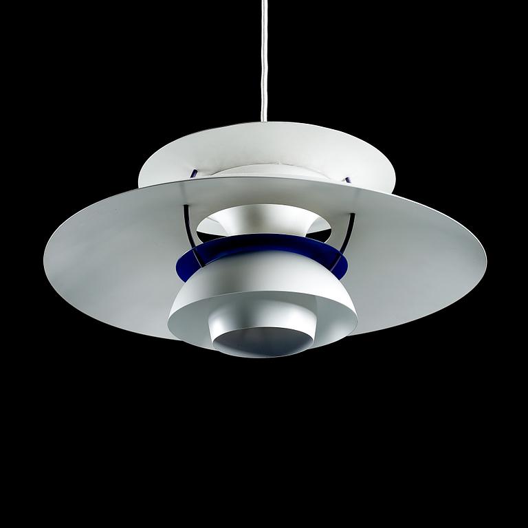 TAKLAMPA, "PH-5", Poul Henningsen för Louis Poulsen, Danmark, 1900-talets andra hälft, höjd ca 25 cm.