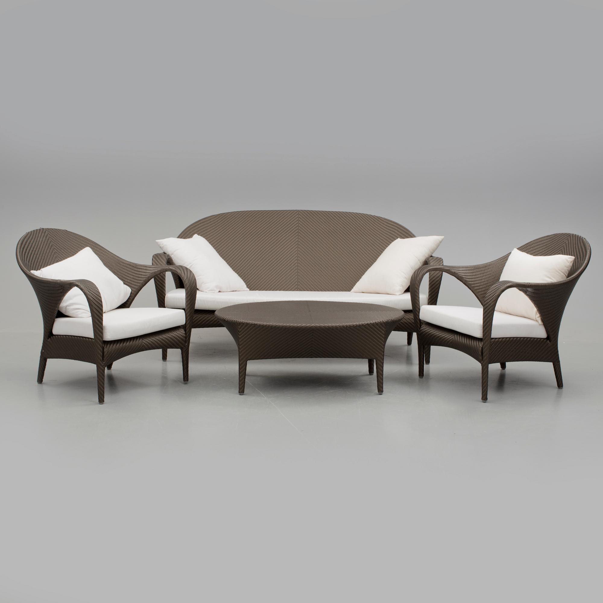 TRÄDGÅRDSMÖBLEMANG, 4 delar, "Tango", Richard Frinier, Dedon.
