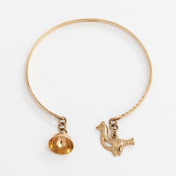 A 14K gold bracelet "Small bird". Kalevala Koru, Helsinki 1998.