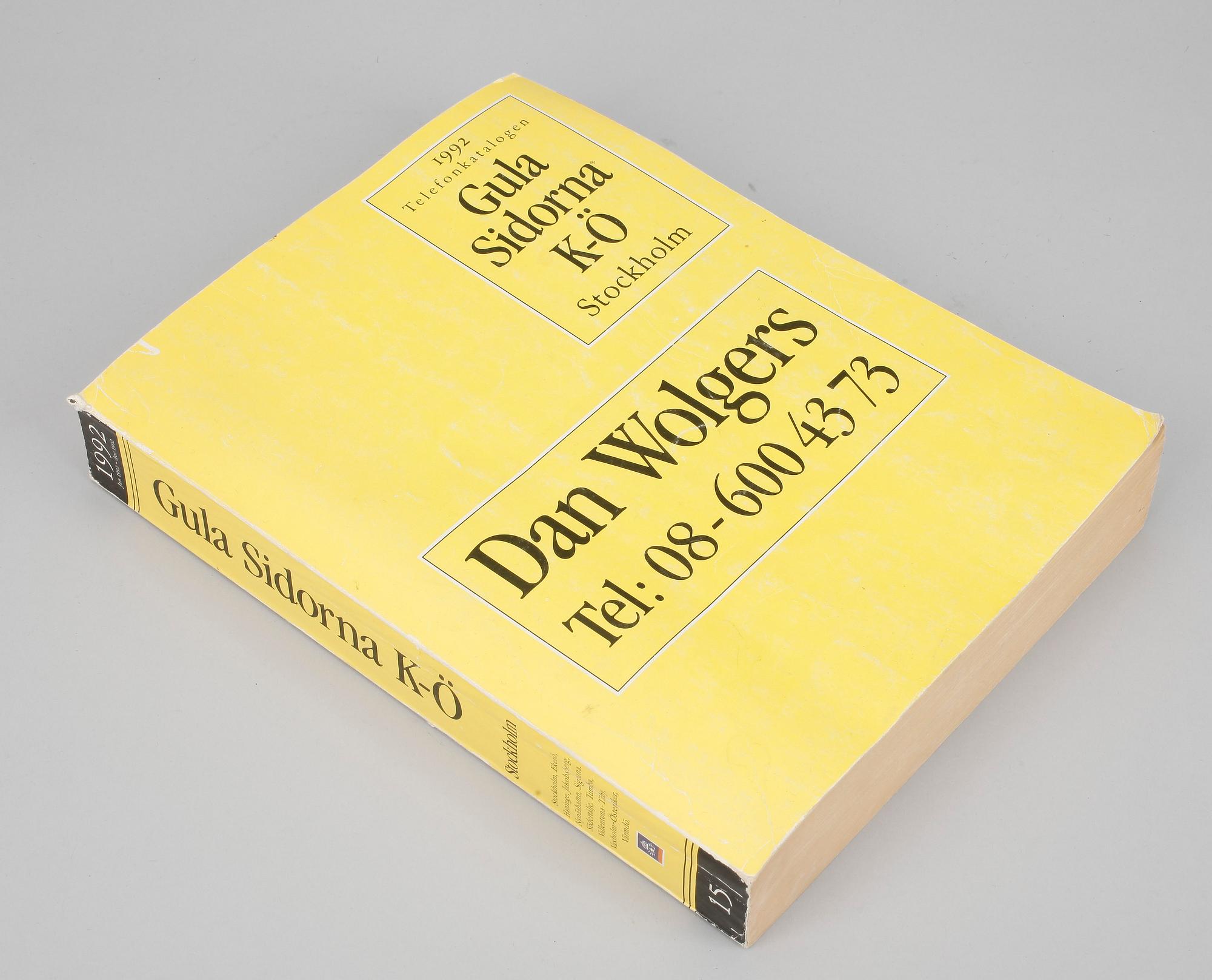 DAN WOLGERS, telefonkatalog, 1992.
