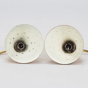 Lisa Johansson-Pape, a pair of mid-20th century '3055' wall lights for Stockmann Orno. Finland.