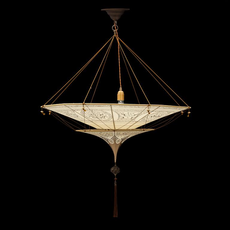 TAKLAMPA, Italien, "Silk Scheherazade 2 tiers Geometric", Fortuny, 2000-tal.