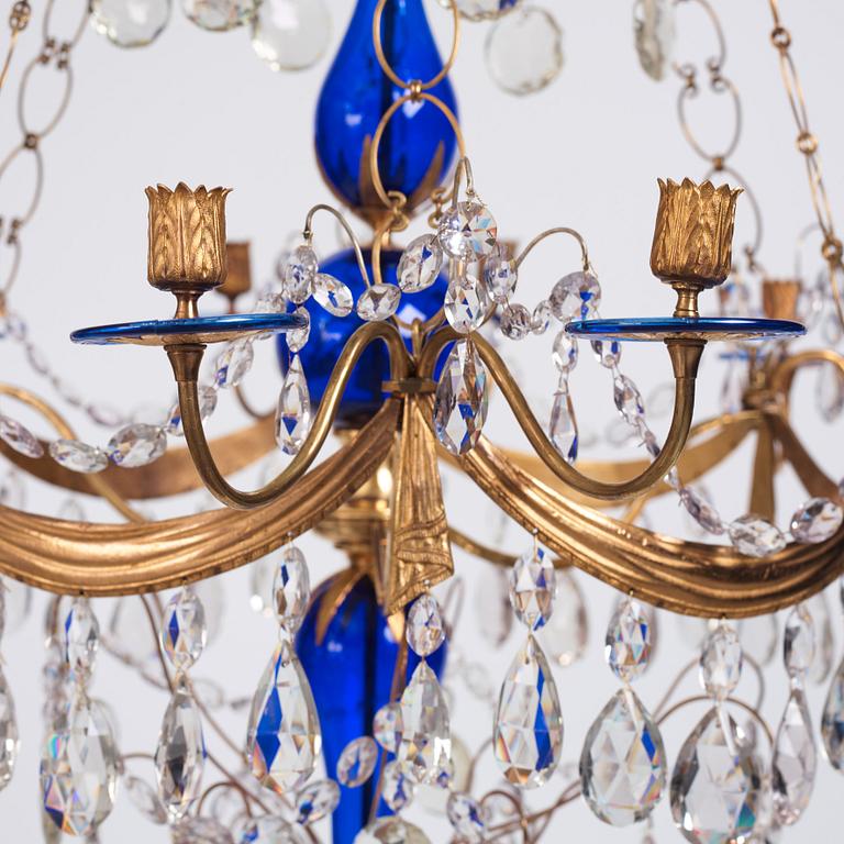 A nothern Europe Louis XVI twelve-light chandelier, second part of the 18th century.