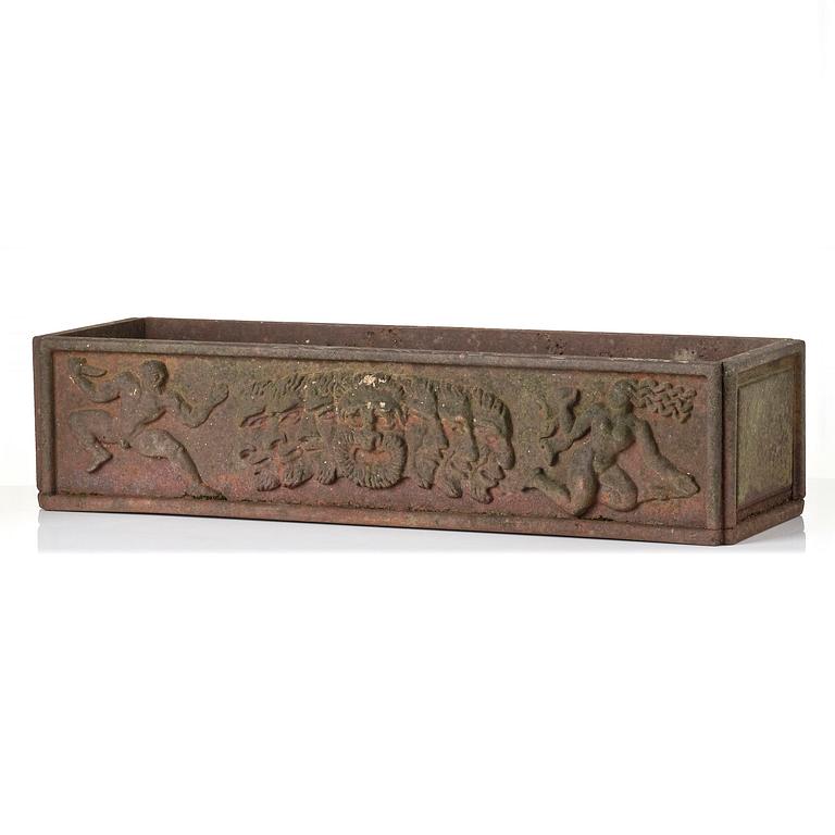 Anna Petrus, a "Blomlåda N:r 1" cast iron flower box, Näfveqvarns bruk, Sweden.