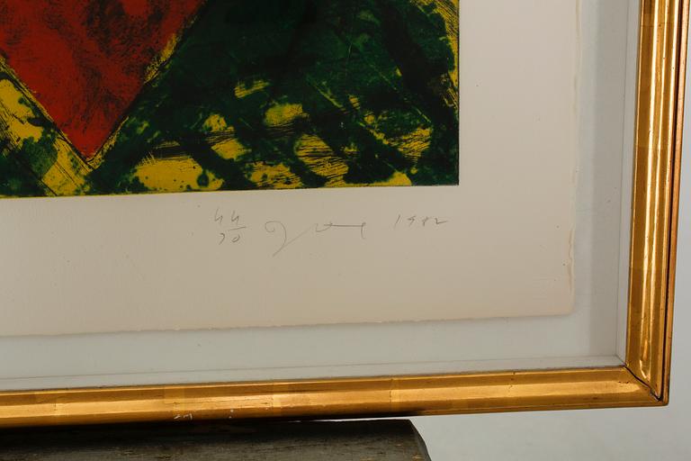 JIM DINE, etching, aquatint and carborundum in colours, signed, numbered 44/70 and dated 1982.