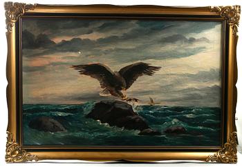 OKÄND KONSTNÄR, olja på duk, sign E. Poulson o dat -34.