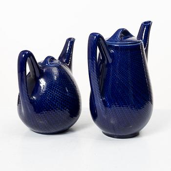 Hertha Bengtson, service pieces 34 pcs, stoneware, "Blue Fire", Rörstrand.