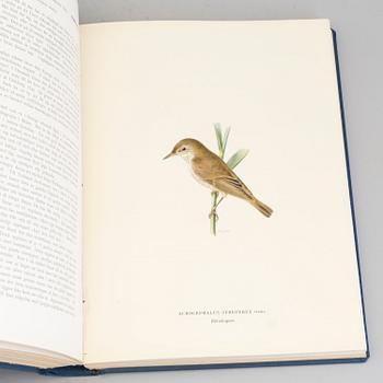 M, W & F VON WRIGHT, bokverk, 3 band, "Svenska fåglar", A. Börtzells tryckeri AB Stockholm, 1924-1929.