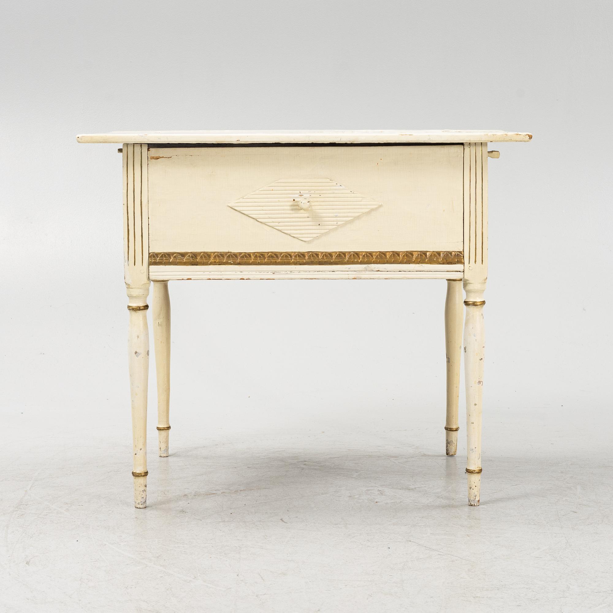 A Gustavian style table, 19th Century.
