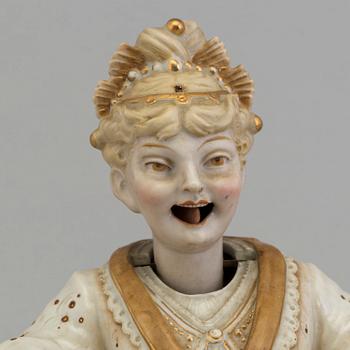 A pair of Chinese style 20th century porcelain nodding figures.