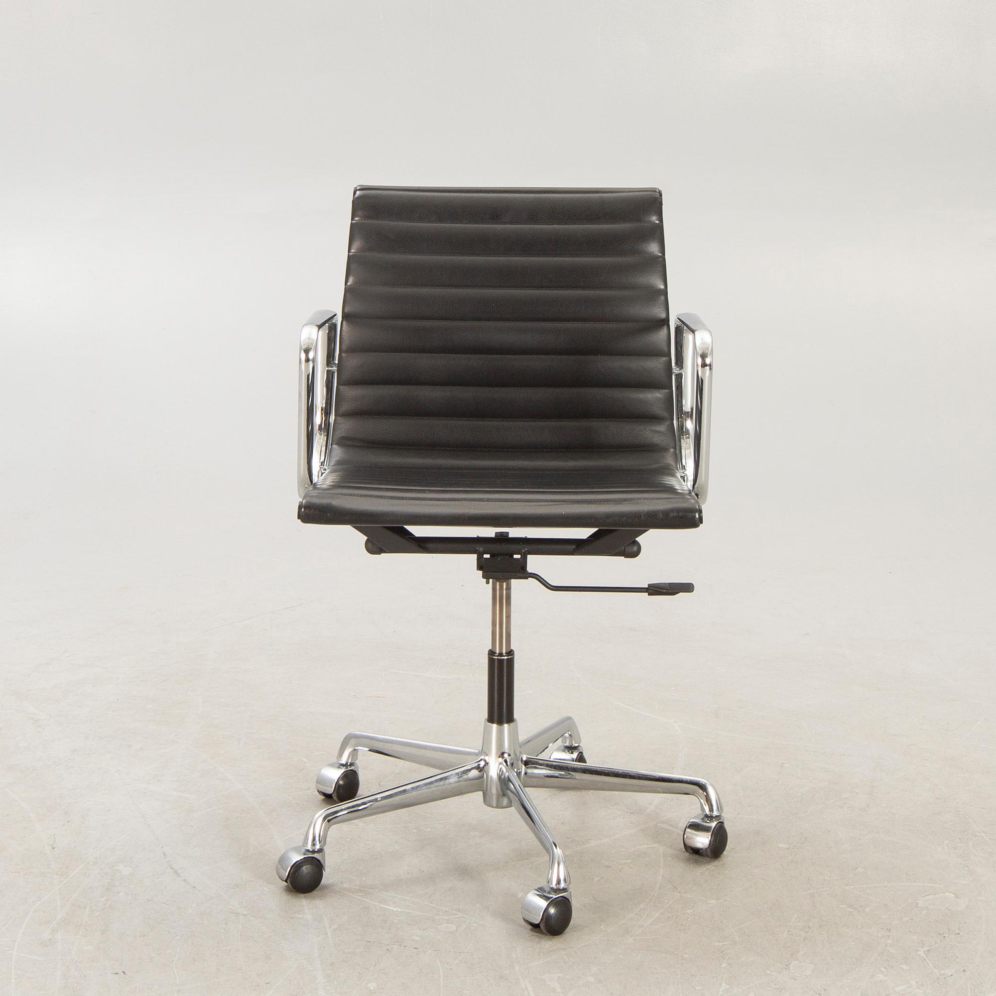 A Charles and Ray Eames "EA 117" office chair from ICF Milano.