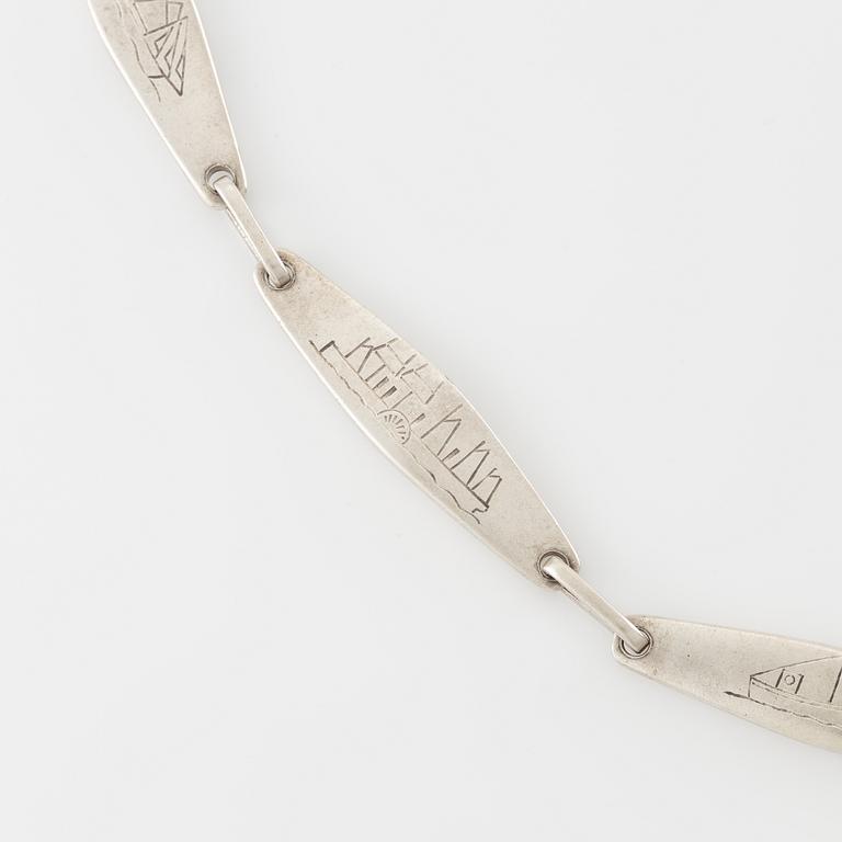 Sven-Erik Högberg, necklace, silver, Gothenburg 1960.