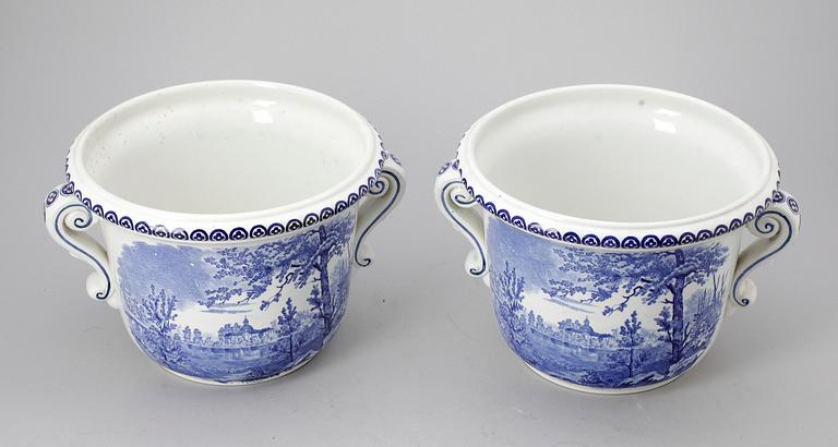 YTTERFODER, ett par, flintgods, Rörstrand, tidigt 1900-tal.