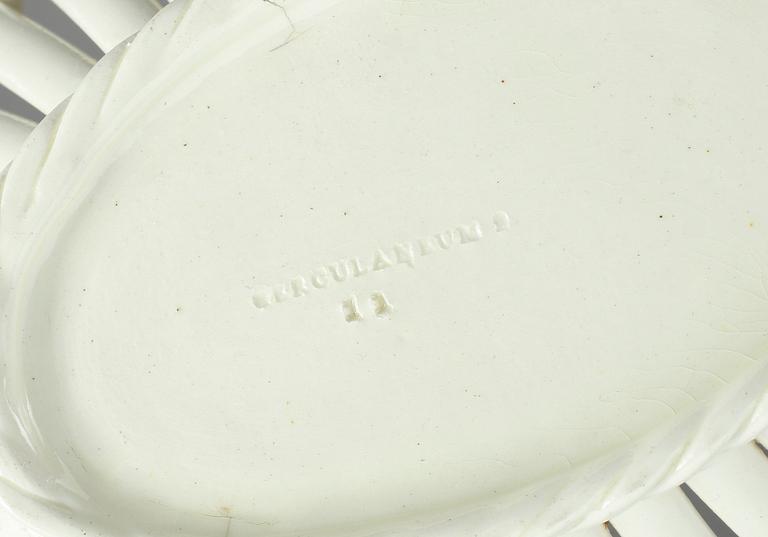 GALLERSKÅLAR, 3 st, flintgods, sannolikt Herculaneum Pottery, England, 17/1800-tal.