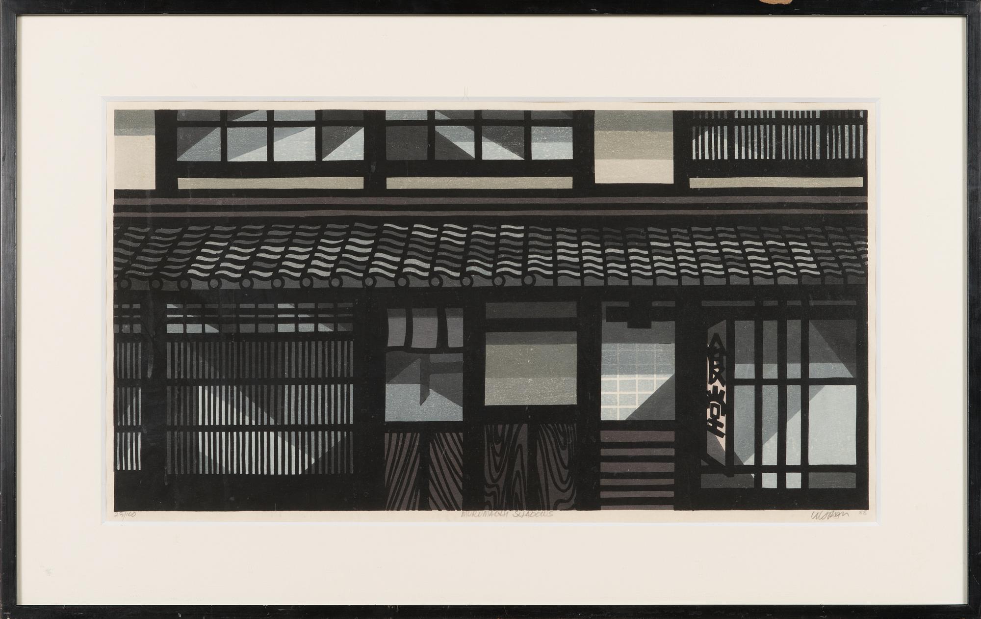 Clifton Karhu, träsnitt, signerad och daterad -88, numrerad 23/100.