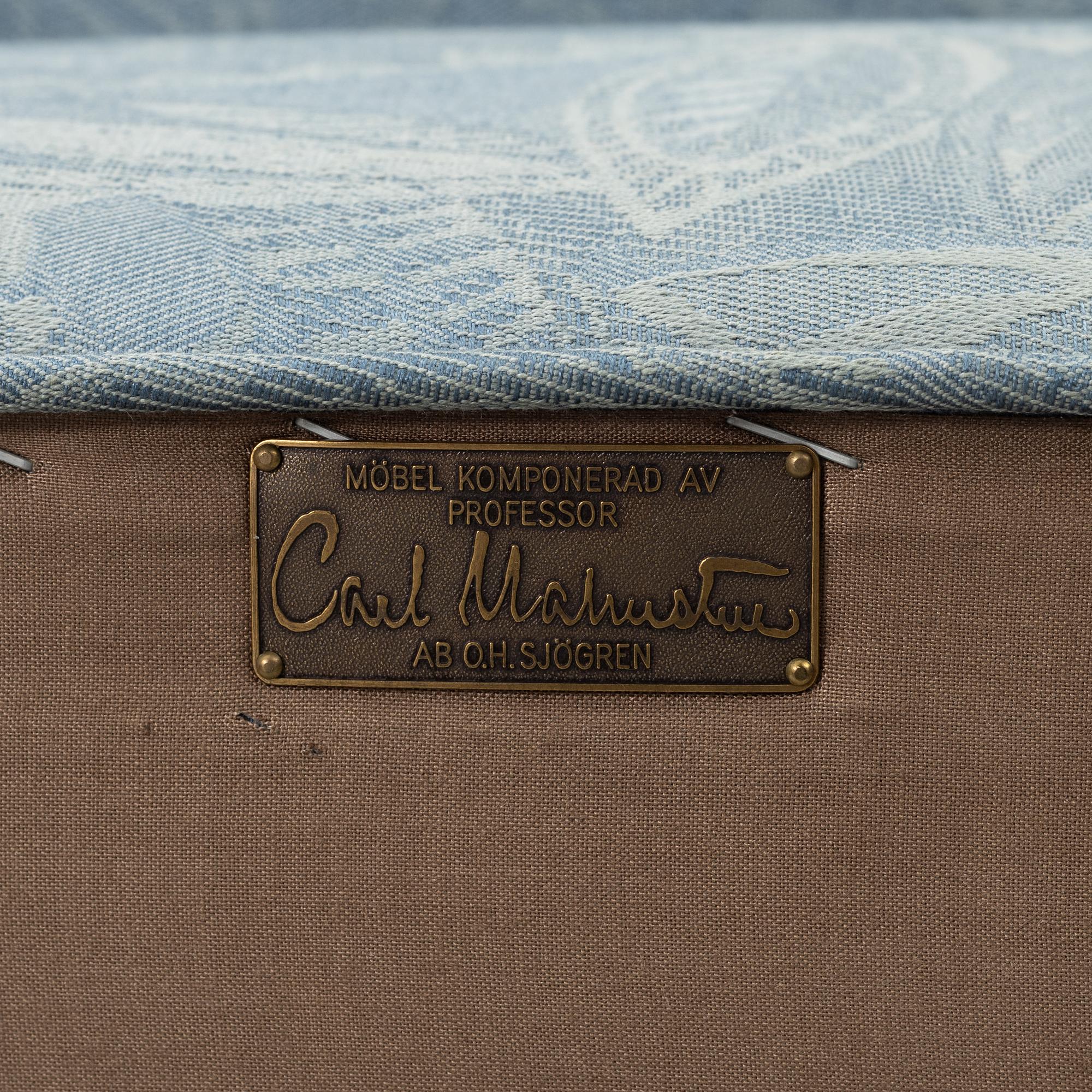 Carl Malmsten, a pair of easy chairs, OH Sjögren, end of the 20th century.