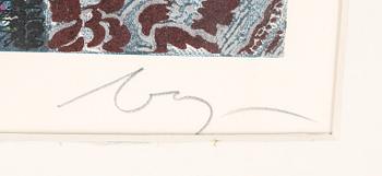 ENRICO BAJ, färglitografi, signerad och numrerad 145/250.