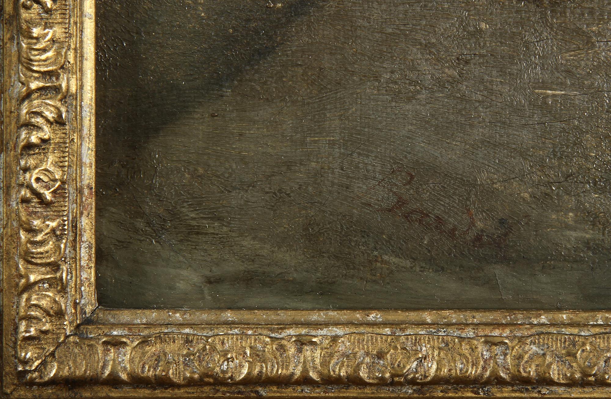 OKÄND KONSTNÄR, olja på duk, sign Bardot?, 1800/1900-tal.