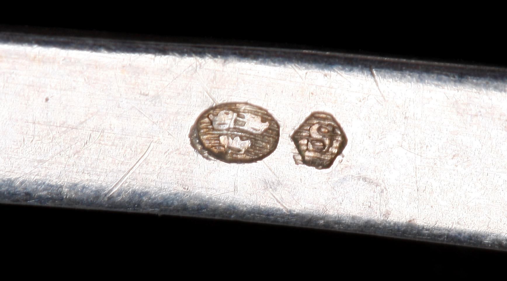 PARTI BESTICK, 21 delar, silver, bla Hans Georg Tillström, Växjö 1819.