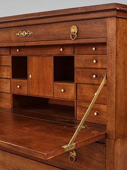 A late Gustavian mahogany-veneered and ormolu-mounted secretaire attributed to J.F. Wejssenburg (master 1795-1837).