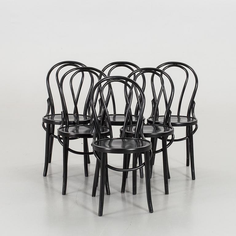 SIX BENTWOOD CHAIRS FROM THE SECOND HALF OF 20TH CENTURY.