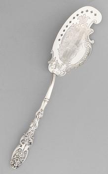 1301. FISKSPADE, silver, Gustaf Dahlgren, Malmö 1855. Nyrokoko.