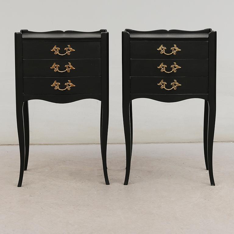 SÄNGBORD, 1 par, 1900-talets andra hälft.