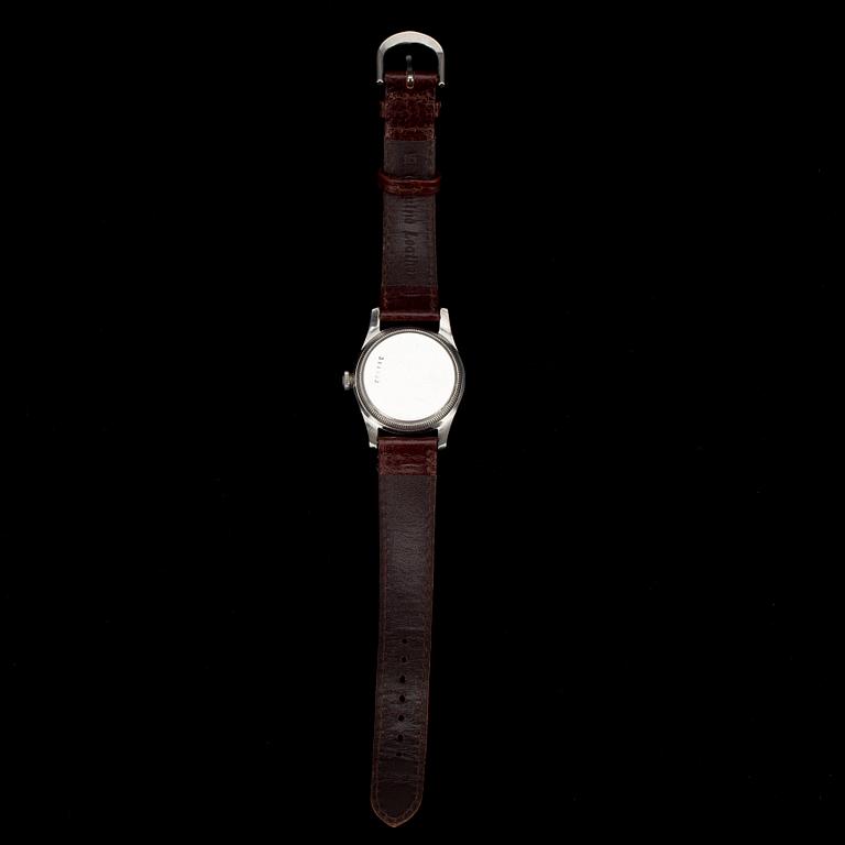 ARMBANDSUR, unisex. Rolex Oyster stål 1940-tal. Diameter 30 mm.