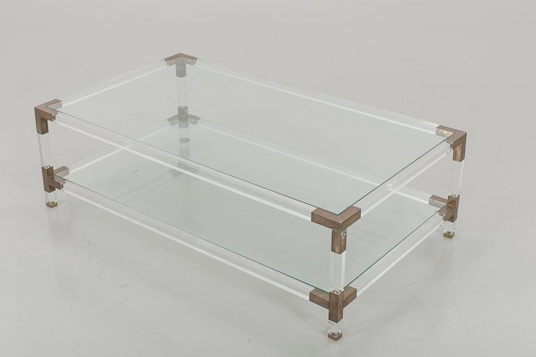 A TOP GLASS COFFEE TABLE. SECOND HALF OF 20TH CENTURY.