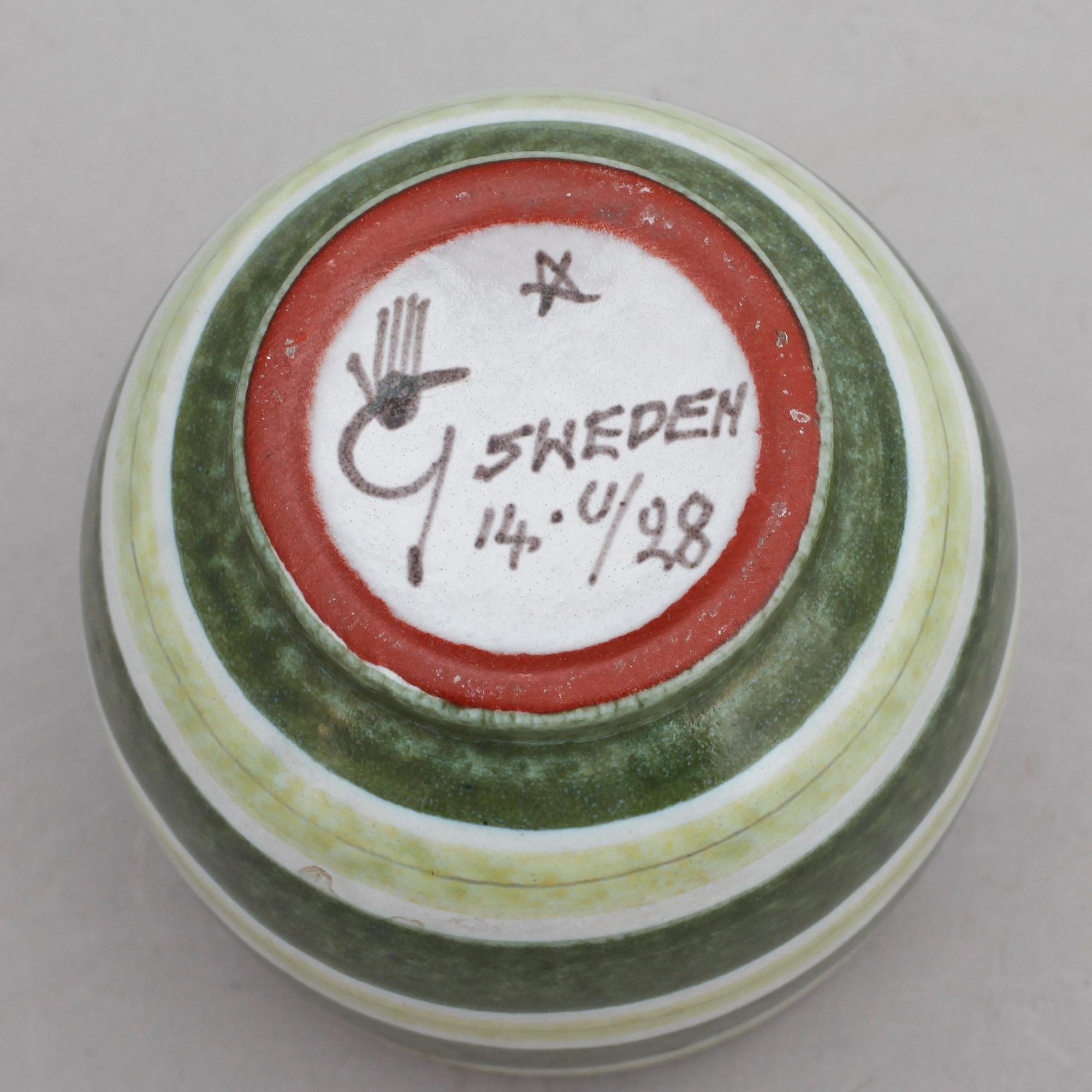 SKÅL, fajans, Stig Lindberg, Gustavsberg.