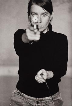 195. Cecilia Edefalk, 'Självporträtt med Pistol', 1993.